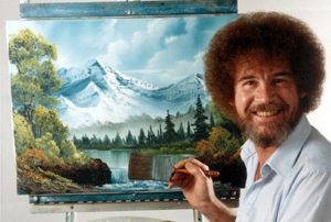 klik op de foto voor het videokanaal van Bob Ross