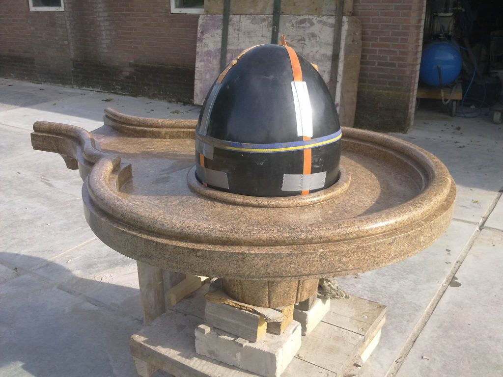 Shiva Lingam Lingam Steinbildhauer Niederlande Granit