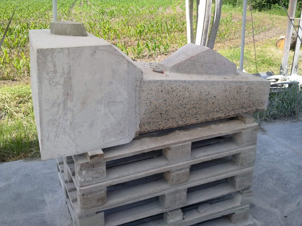 Granit mit Winkelschleifer schneiden, Phase 2