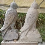 Sandstein Falke Franeker. Kopieren neuer Stein
