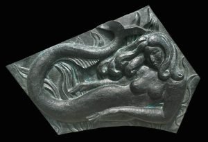 gevelsteen Meermin, brons