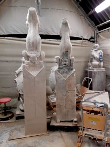Wasserspeier kopieren 2,6 m in steen