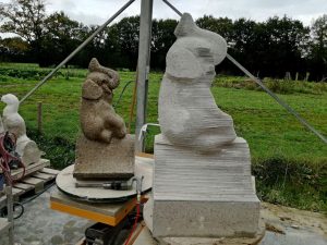 origineel luchtboogbeeldje olifantje kopiëren in Muschelkalk