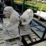 Kopieren Muschelkalksteen Luft arc Statuette Noah Roeper und Verzweifelte Mönch