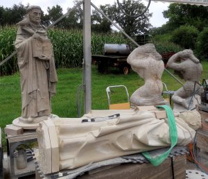 Finishing unterer Rand des Bildes von Thomas von Aquin