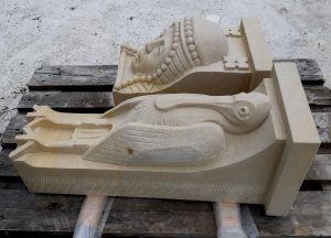 twee nieuwe beelden op de pallet klaar