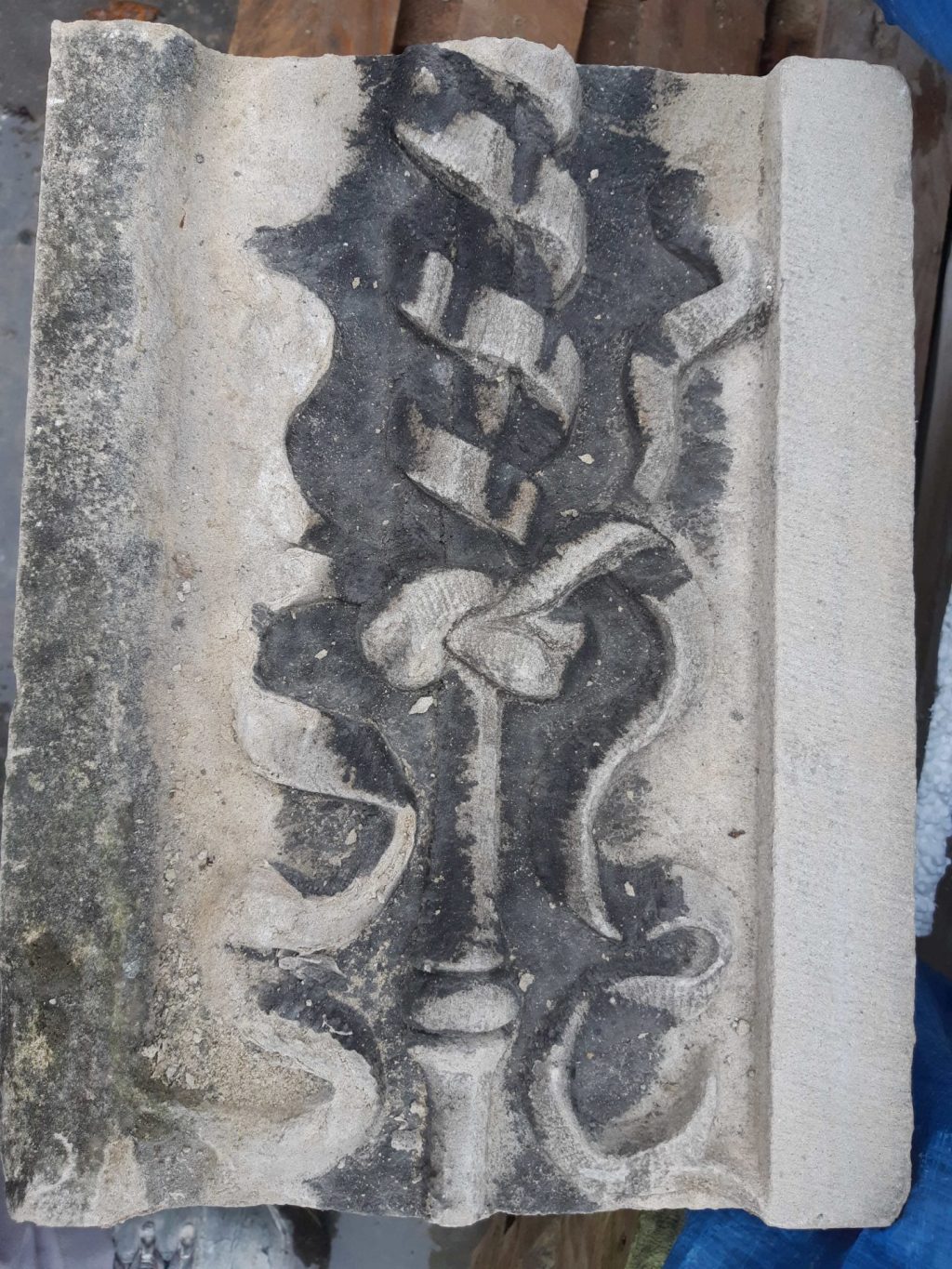 ornamenten in Baumberger steen voor de Latijnse School in Nijmegen