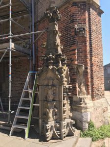 oude pinakel van tusteen voan EUsebiuskerk in Arnhem